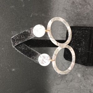 Unbranded gray white pierced stud dangle earrings